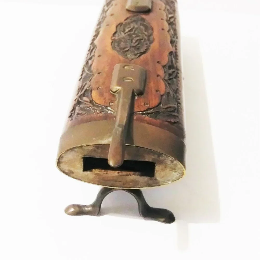 Vintage‎ Wooden Hand Carved Knife Fork Carving Set